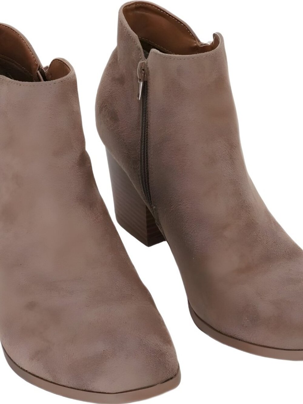 Style Co Masrinaa Taupe Block-Heel Ankle Boots Women 10M